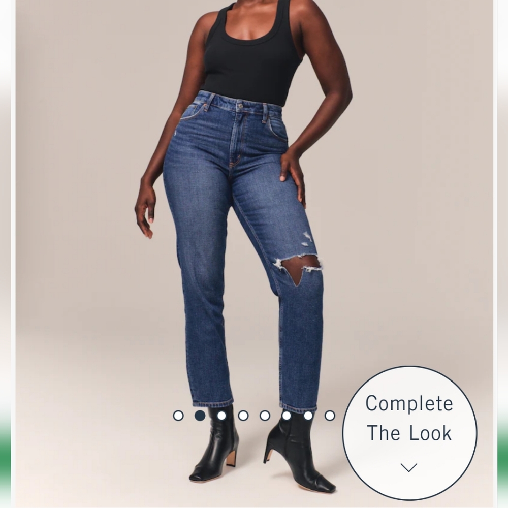 Abercrombie and fitch high rise mom jean